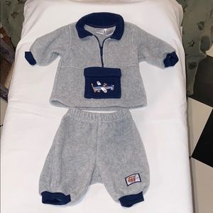 Little Wonders Boys Sweat Pant set 0-3 mo Like New